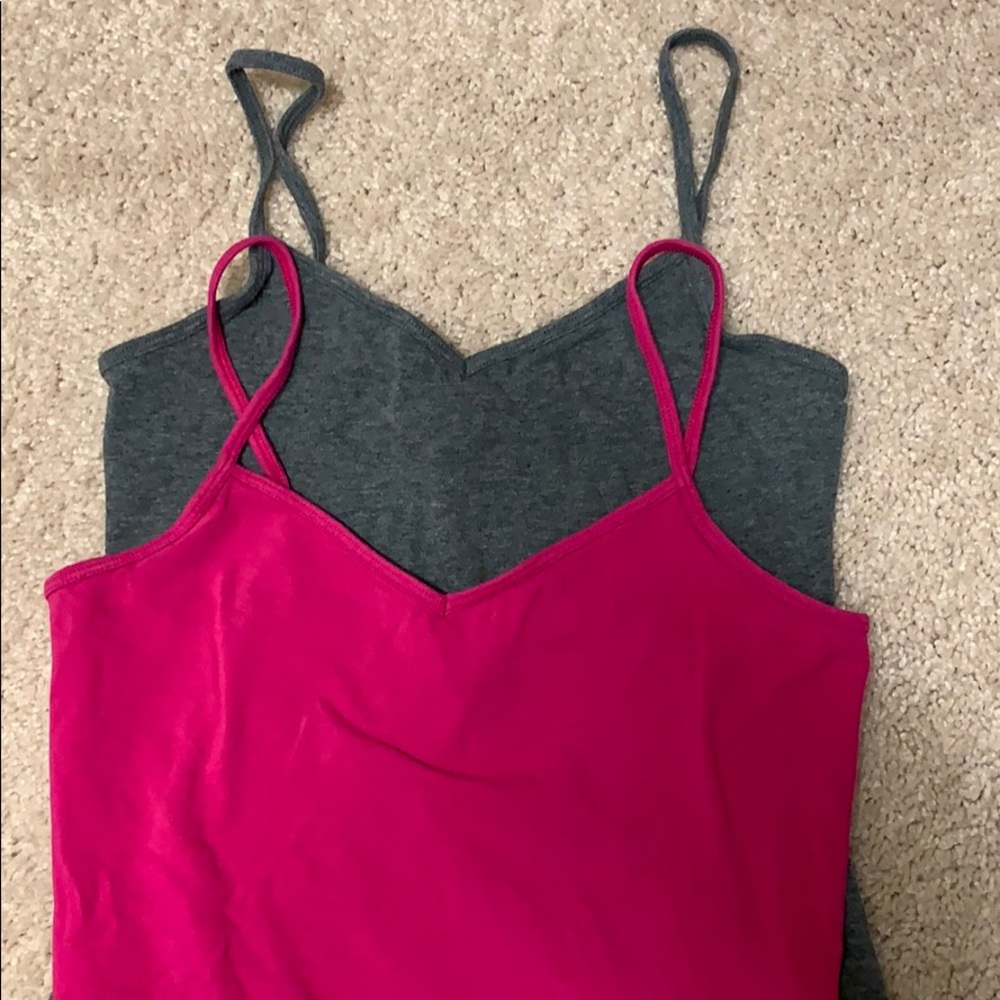 Express V cami pink and gray